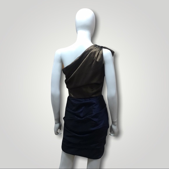 Halston Heritage One Shoulder Ruched Dress - Picture 6 of 9